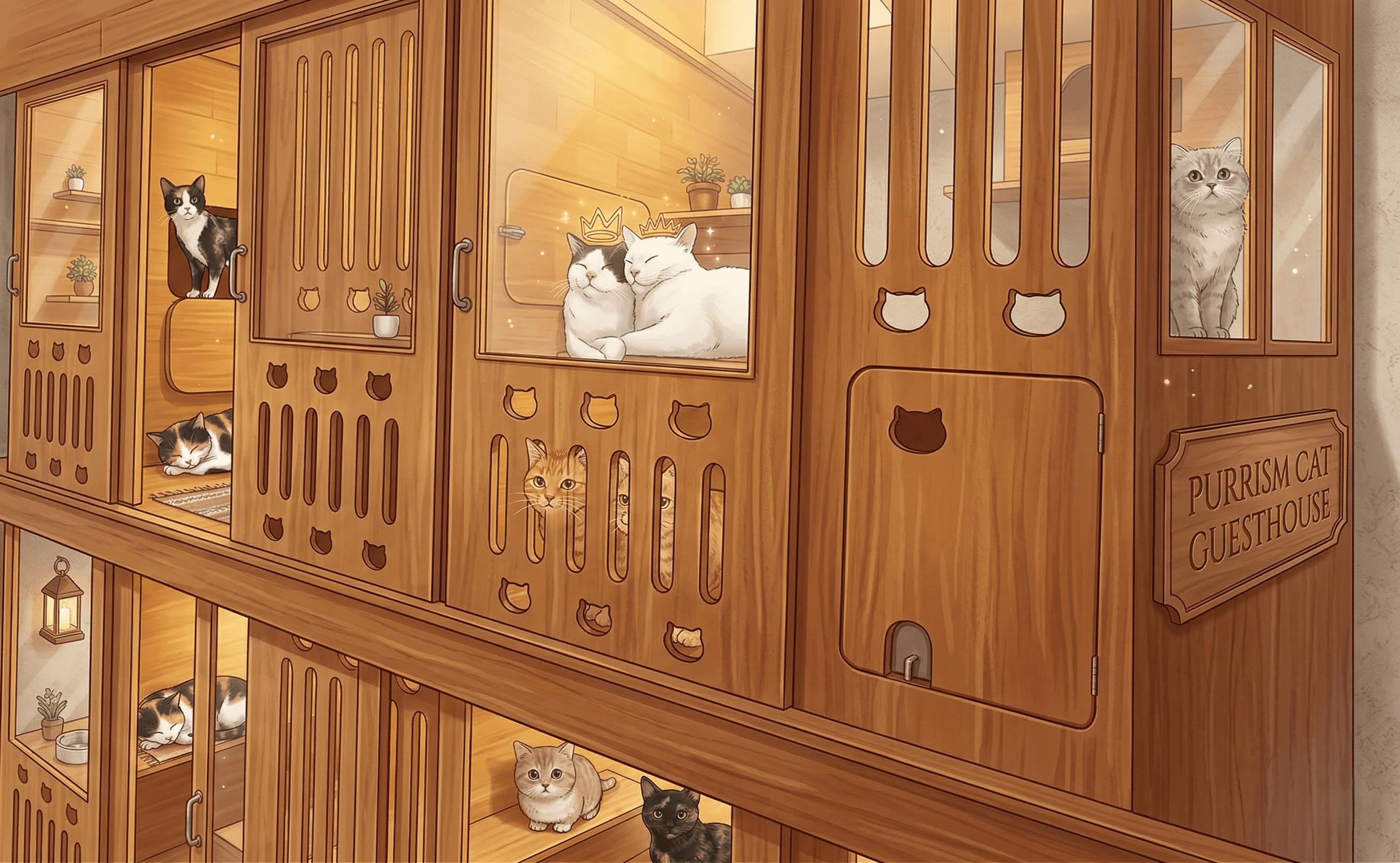 ห้องพักแมว Inner Wall 03 — PURRISM Cat Guesthouse