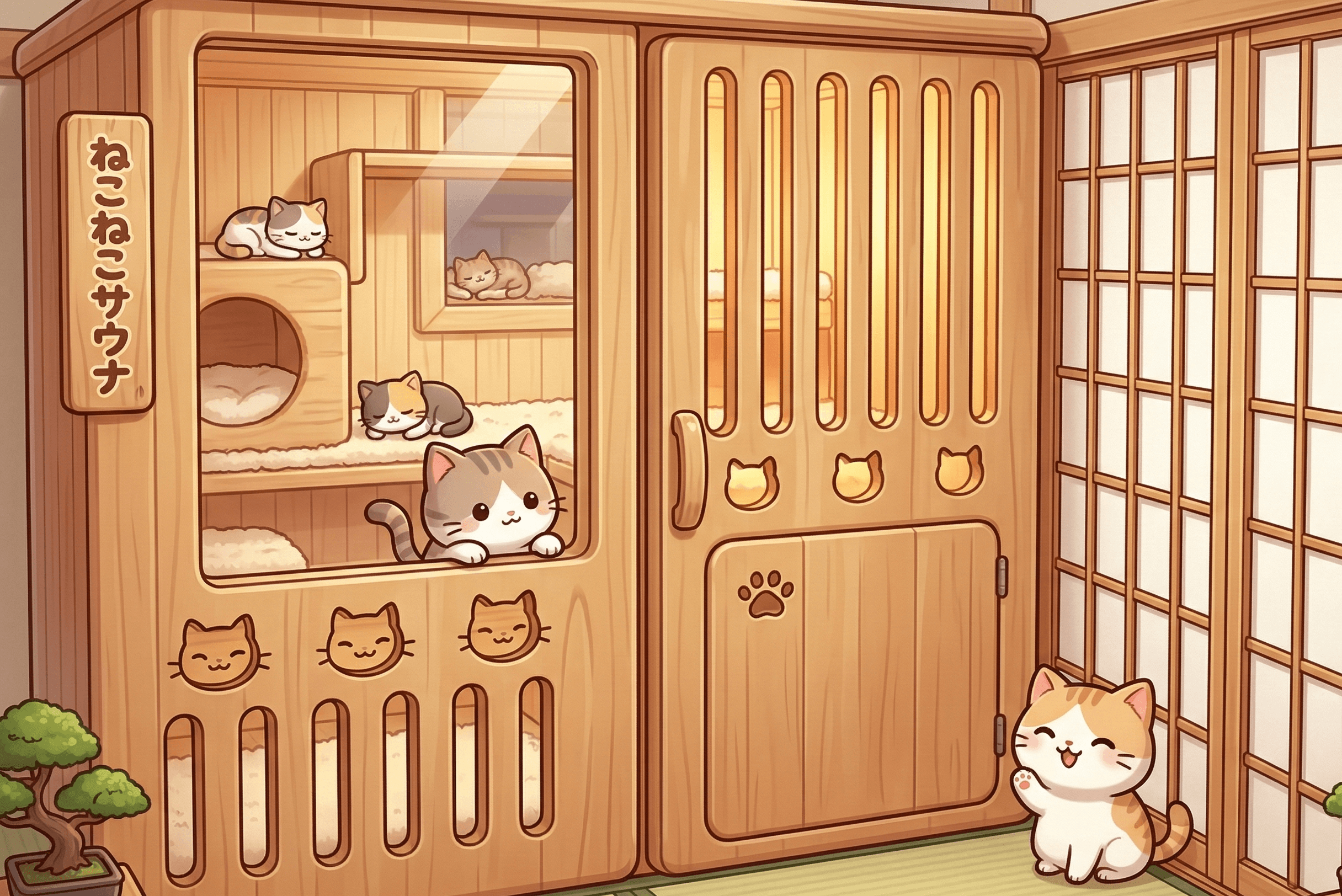 ห้องพักแมว Garden View 01 — PURRISM Cat Guesthouse